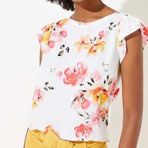 Loft floral top size medium